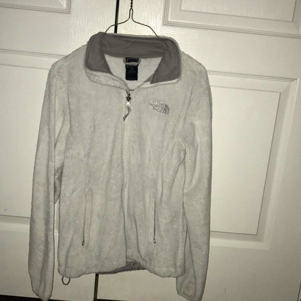 White North face zip up